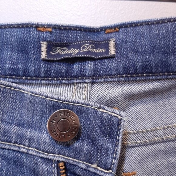 Fidelity Rocco Straight Jeans Blue Opal Vintage Wash Slim Stretch Denim Size 24 - Picture 7 of 14